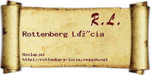 Rottenberg Lúcia névjegykártya
